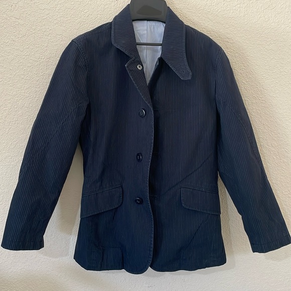 Haines and Bonner of London blue pin stripe jacket coat Aster Size 10 - Picture 1 of 13